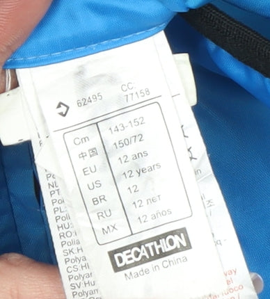 Boys UK Size 12 Years DECATHLON Blue Windbreaker Coat