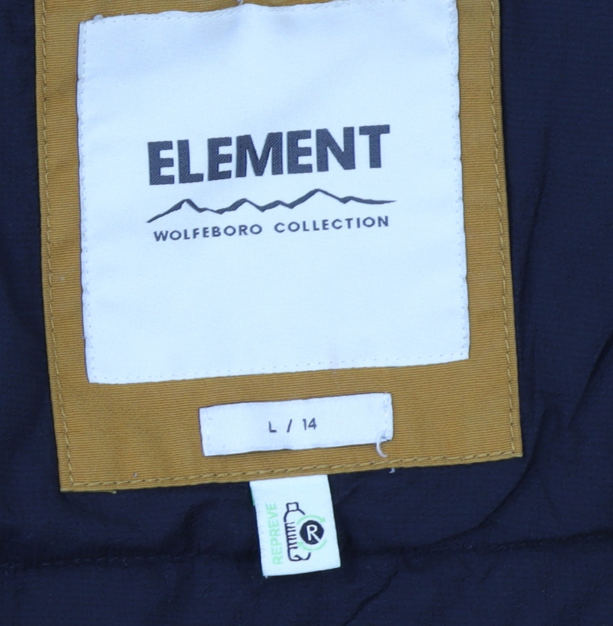 Boys UK Size 14 Years Element Brown Bomber Jacket