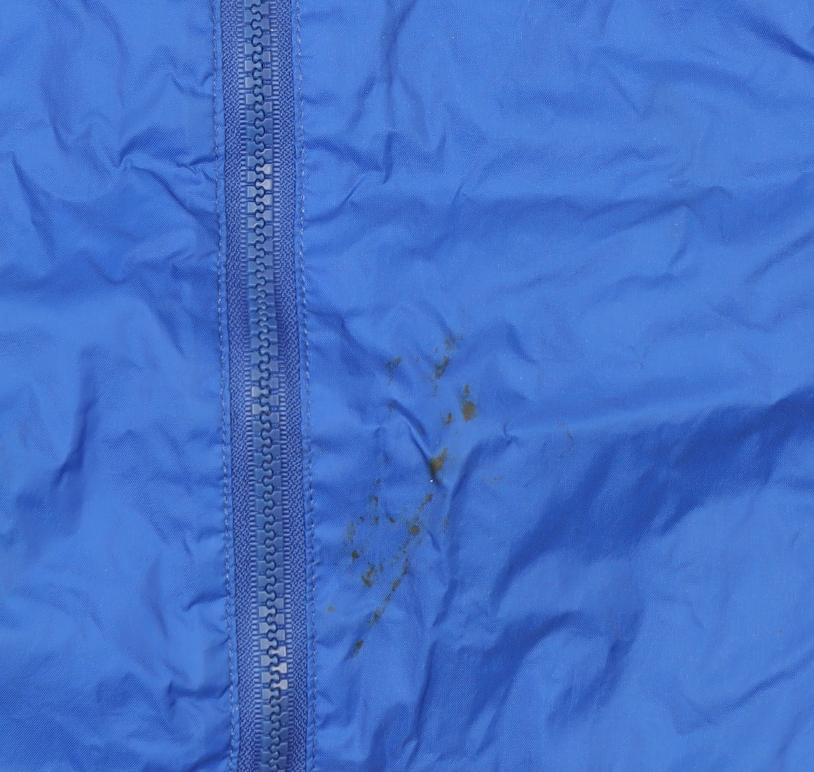 Adidas Men's Blue L Windbreaker Jacket Hooded Full Zip Sportswear