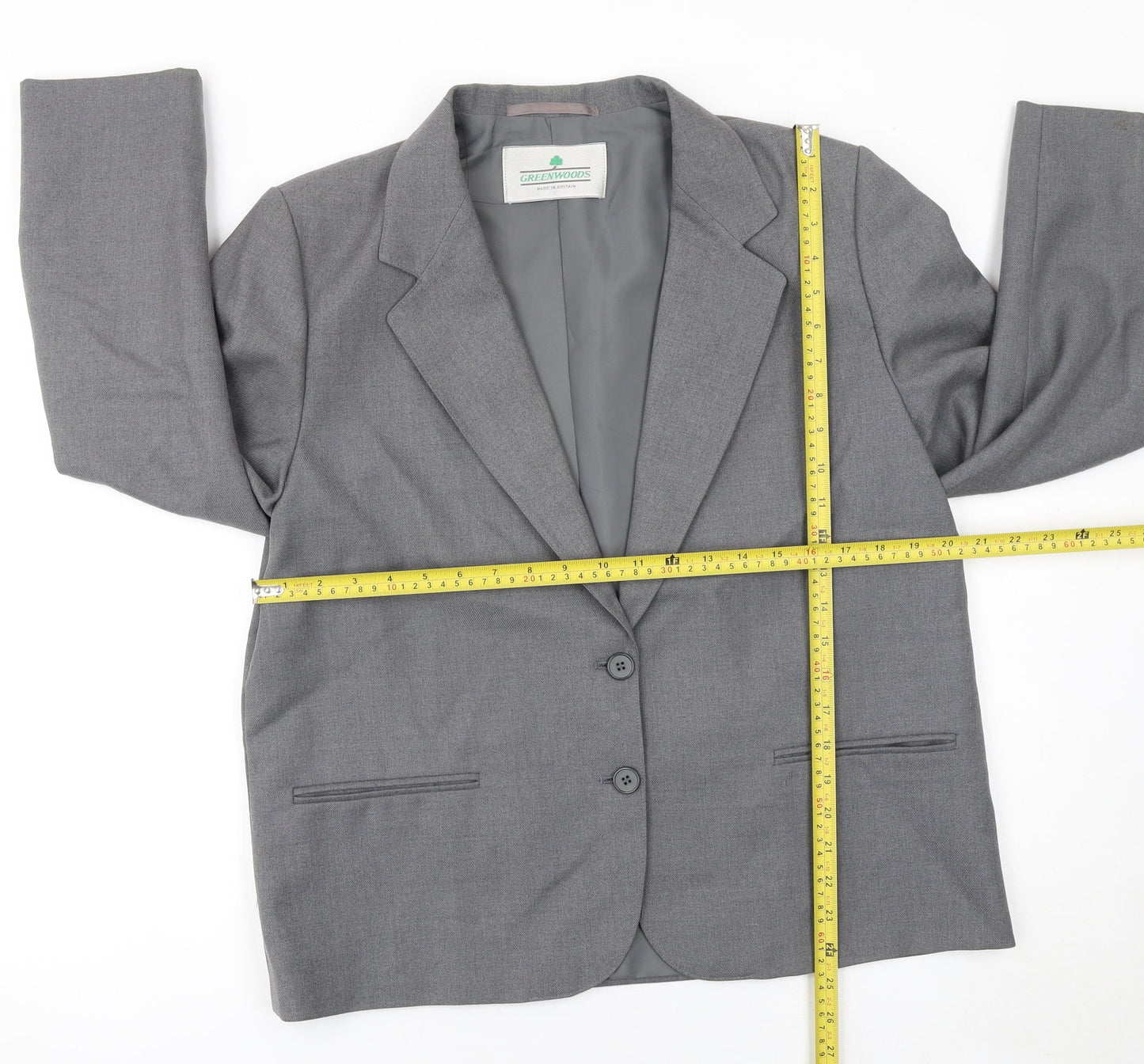 Womens UK Size 16 Greenwoods Regular Grey Blazer