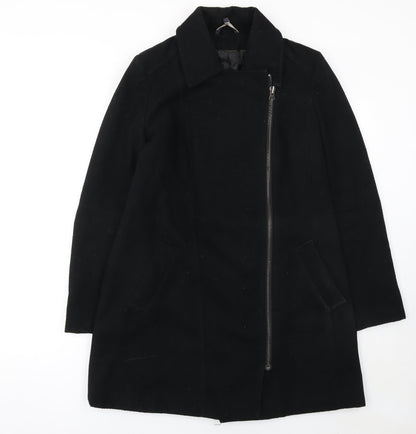 Womens UK Size 12 Marks and Spencer Black Overcoat