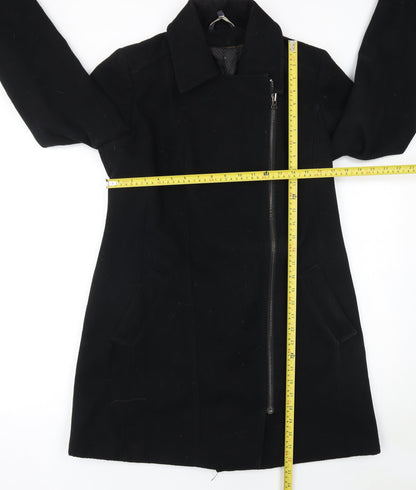 Womens UK Size 12 Marks and Spencer Black Overcoat