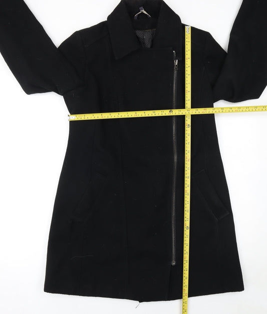 Marks and Spencer Women’s Black Size 12 Mid-Length Zip Coat