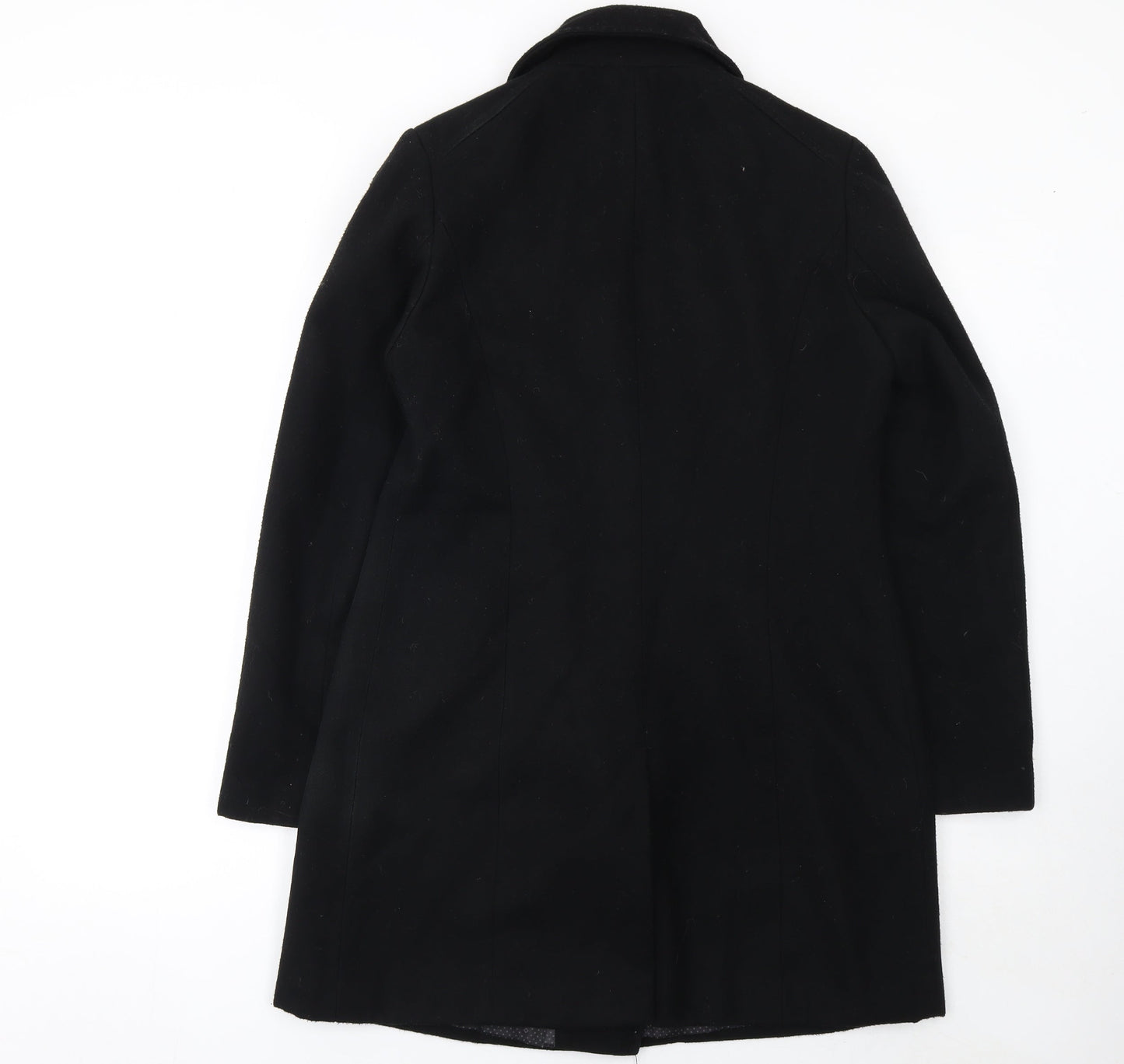 Womens UK Size 12 Marks and Spencer Black Overcoat