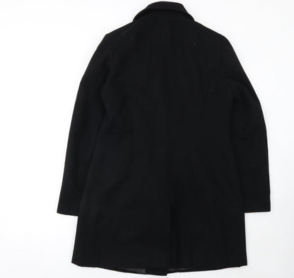 Womens UK Size 12 Marks and Spencer Black Overcoat