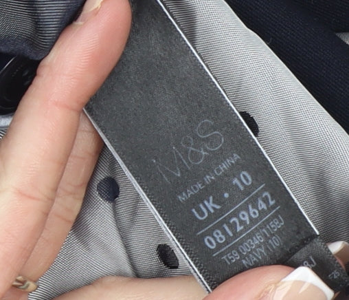 Marks and Spencer Womens Navy Blazer Jacket UK 10 Single Breasted Lined