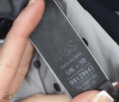 Marks and Spencer Womens Navy Blazer Jacket UK 10 Single Breasted Lined