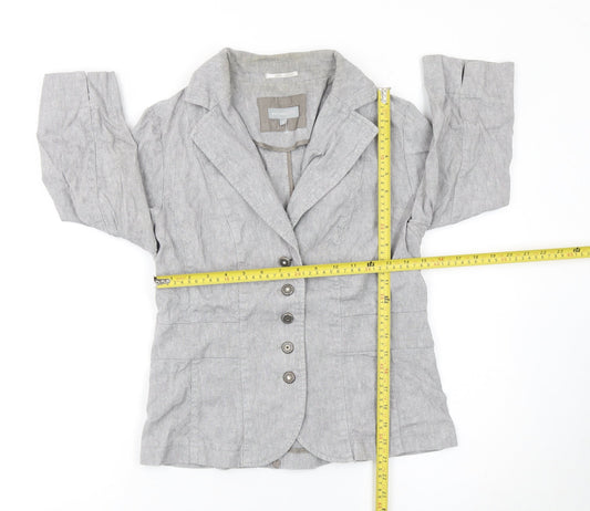 Marks and Spencer Per Una Grey Linen Blend Blazer Women’s Size 12