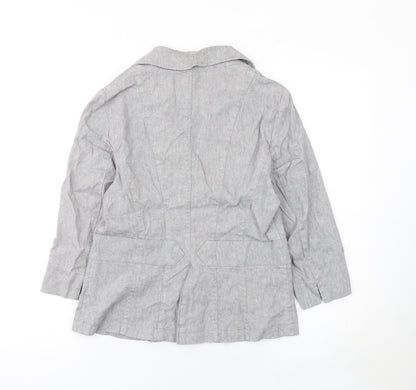 Marks and Spencer Per Una Grey Linen Blend Blazer Women’s Size 12