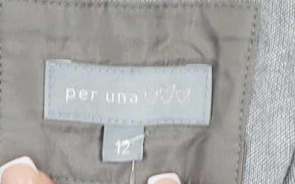 Marks and Spencer Per Una Grey Linen Blend Blazer Women’s Size 12