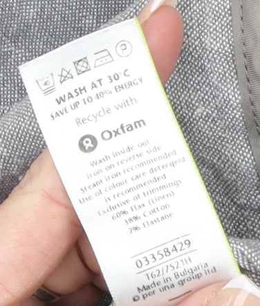 Marks and Spencer Per Una Grey Linen Blend Blazer Women’s Size 12