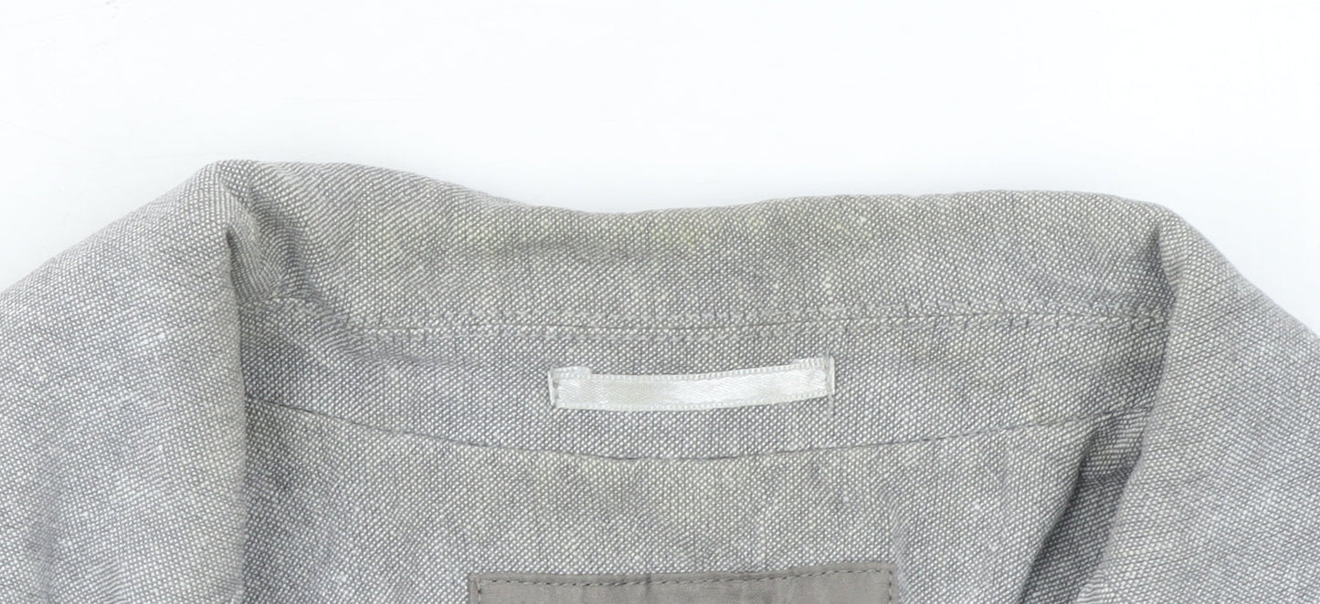 Marks and Spencer Per Una Grey Linen Blend Blazer Women’s Size 12
