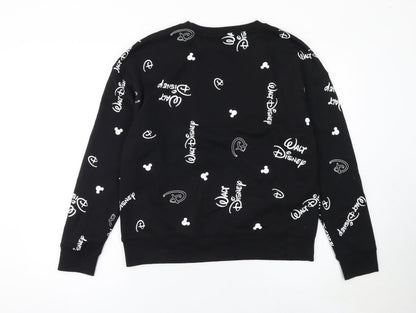 Womens UK Size S Disney Black Pullover Sweatshirt