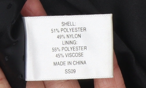 CC Women Black Size 14 Cropped Shawl Collar Tuxedo Jacket