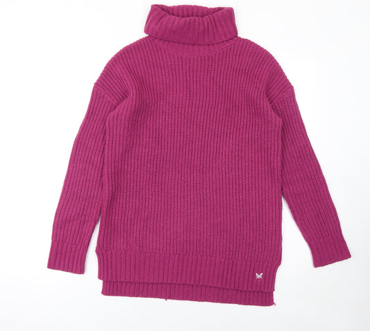 Crew Clothing Women’s Purple Roll Neck Chunky Knit Jumper Size 10