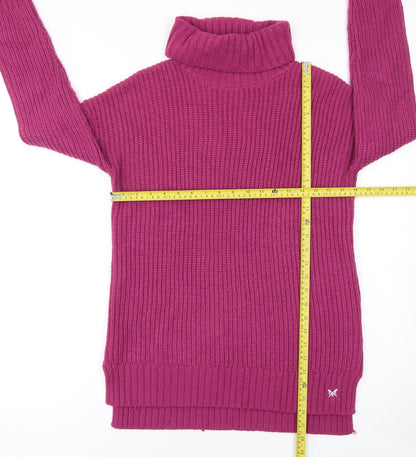 Crew Clothing Women’s Purple Roll Neck Chunky Knit Jumper Size 10