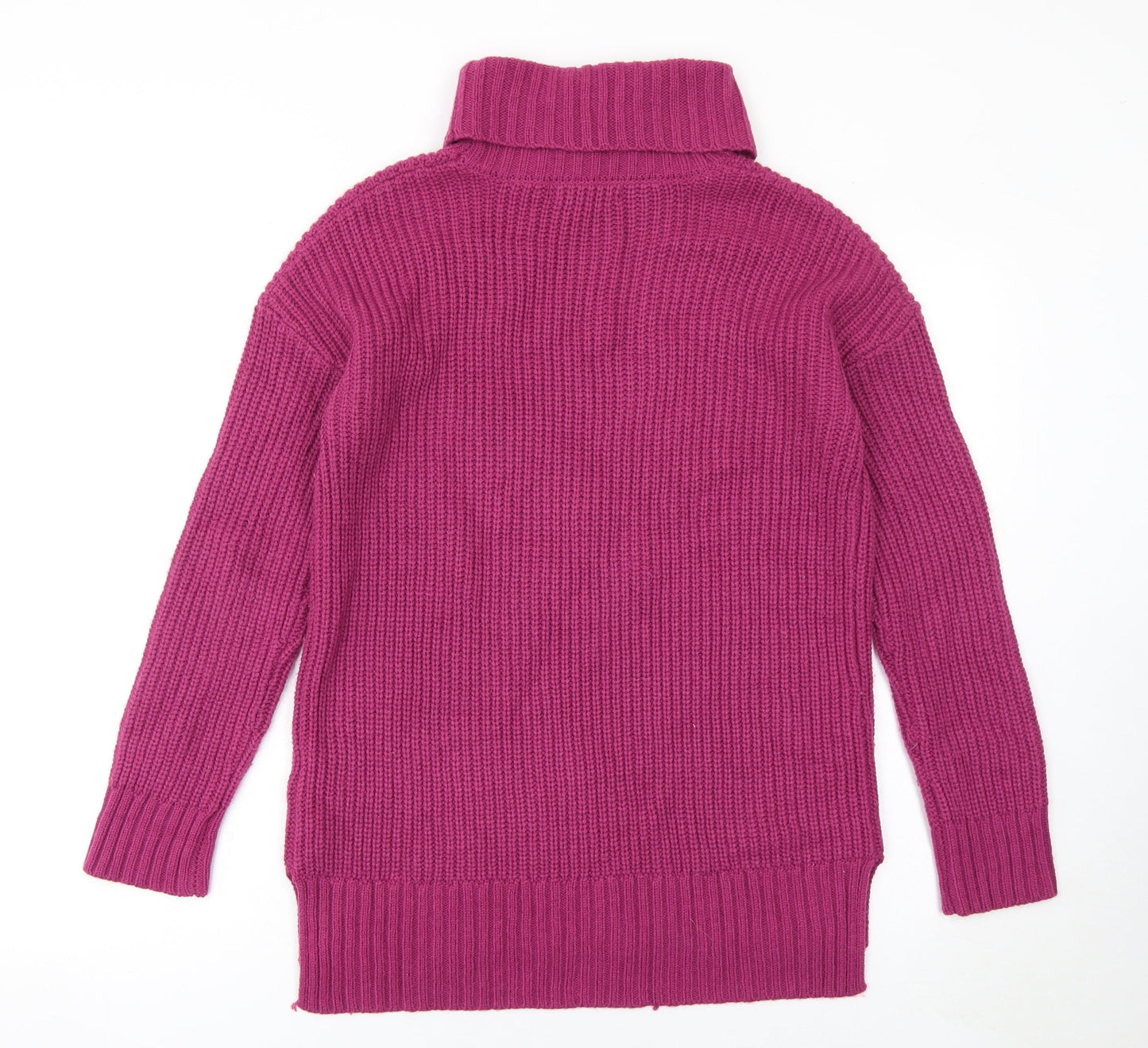Crew Clothing Women’s Purple Roll Neck Chunky Knit Jumper Size 10