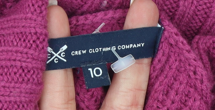 Crew Clothing Women’s Purple Roll Neck Chunky Knit Jumper Size 10