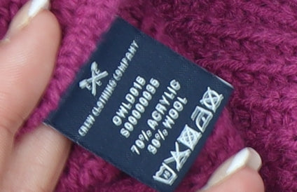 Crew Clothing Women’s Purple Roll Neck Chunky Knit Jumper Size 10