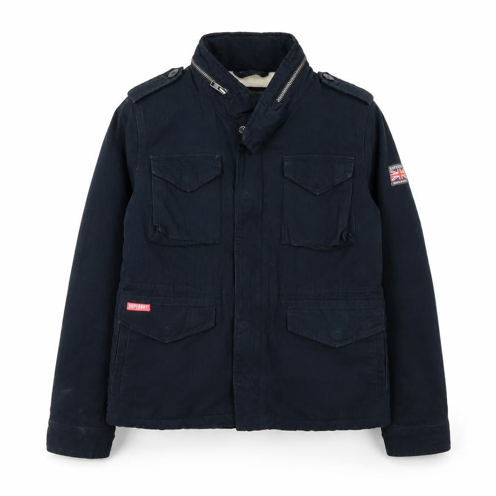 Womens UK Size S Superdry Blue Military Jacket