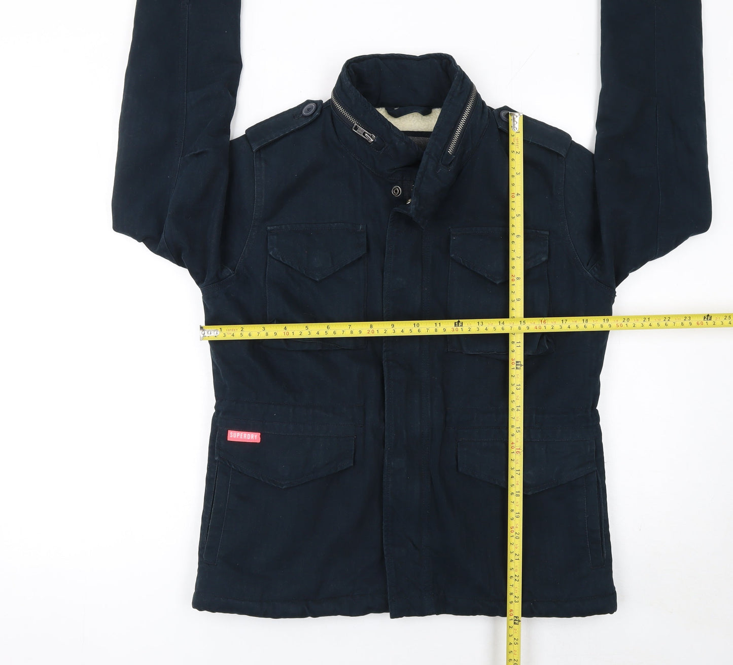 Womens UK Size S Superdry Blue Military Jacket