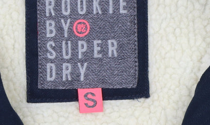 Womens UK Size S Superdry Blue Military Jacket