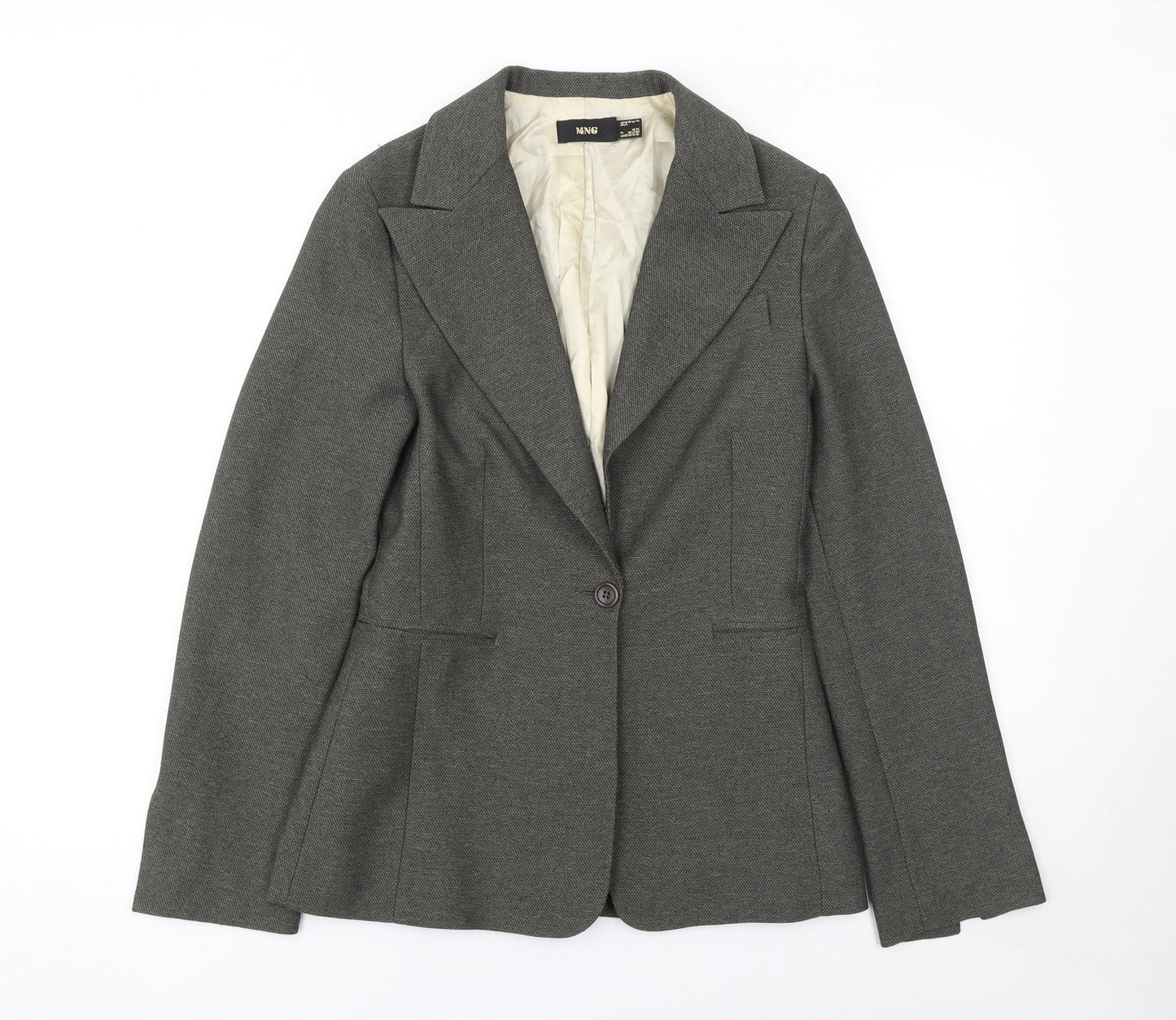 Womens UK Size 8 MNG Regular Grey Blazer