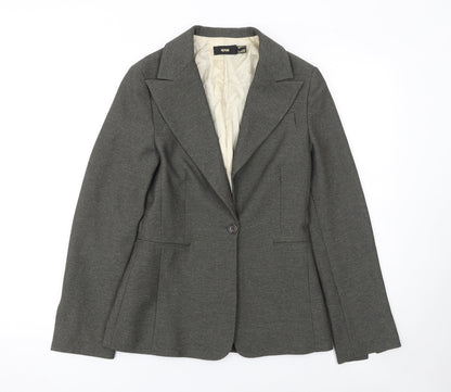 Womens UK Size 8 MNG Regular Grey Blazer