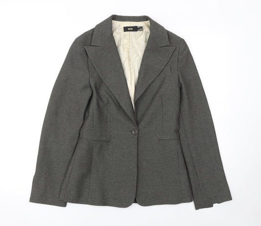 Womens UK Size 8 MNG Regular Grey Blazer