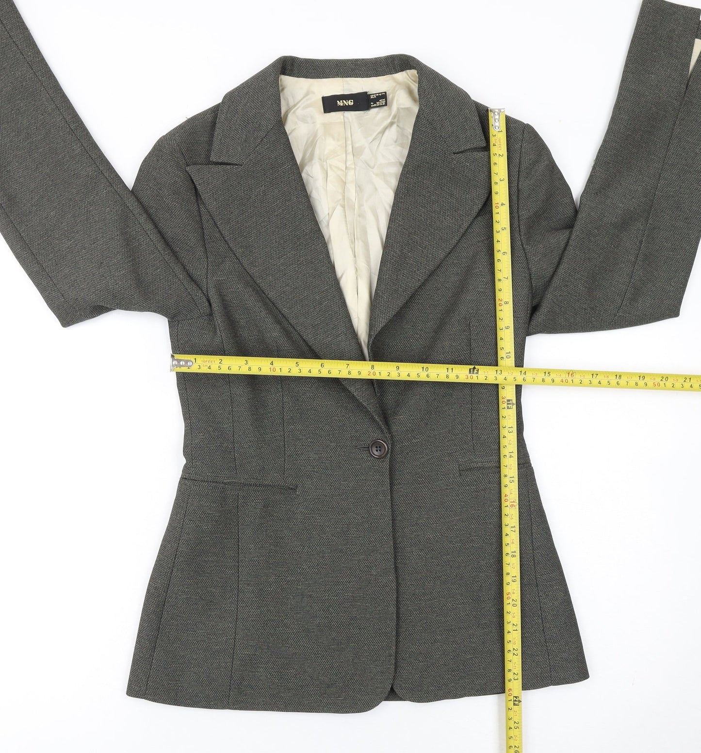 Womens UK Size 8 MNG Regular Grey Blazer