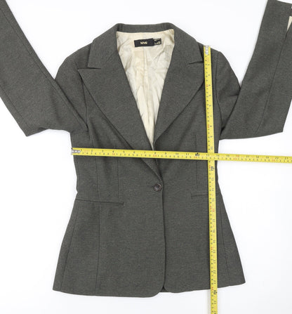 Womens UK Size 8 MNG Regular Grey Blazer
