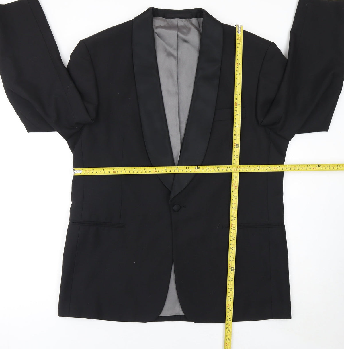 David Moss Men's Black 40S Shawl Lapel Tuxedo Jacket