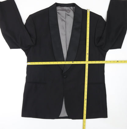 David Moss Men's Black 40S Shawl Lapel Tuxedo Jacket