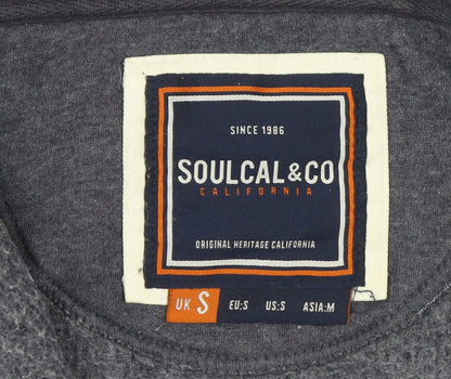 Mens UK Size S SoulCal & Co Blue Full Zip Hoodie