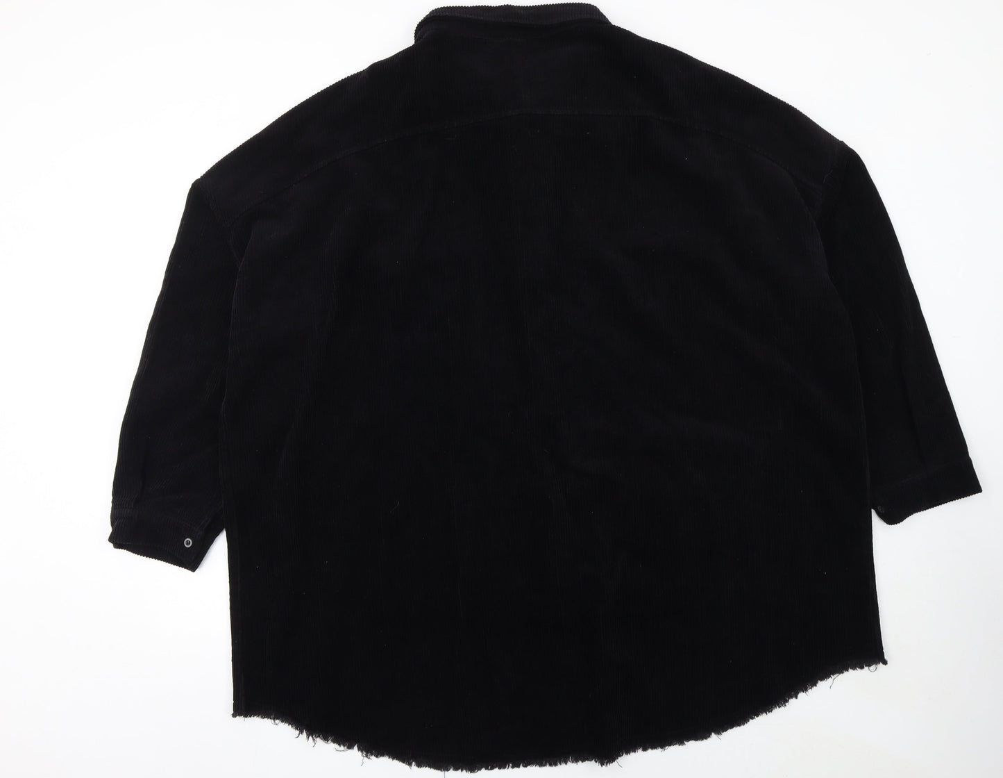 Boohoo Women's Black Corduroy Long Jacket UK 22 Plus Size