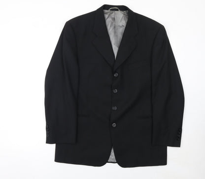 Mens UK Size 40 Tom English Studio Regular Black Suit Jacket