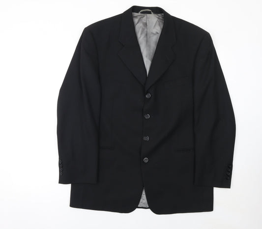 Mens UK Size 40 Tom English Studio Regular Black Suit Jacket
