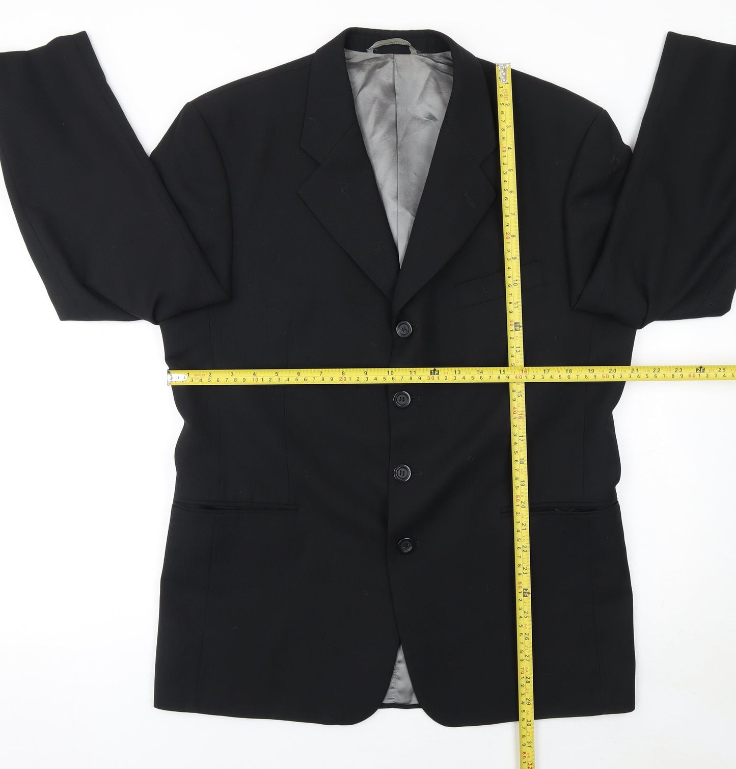 Mens UK Size 40 Tom English Studio Regular Black Suit Jacket
