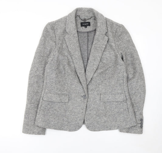 Marks and Spencer Women Grey Wool Blend Classic Blazer Size 14