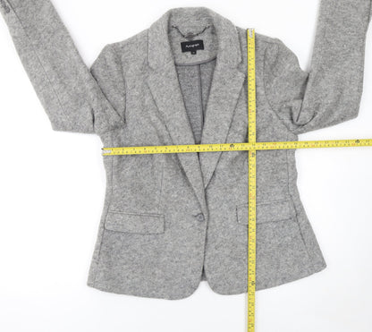 Marks and Spencer Women Grey Wool Blend Classic Blazer Size 14