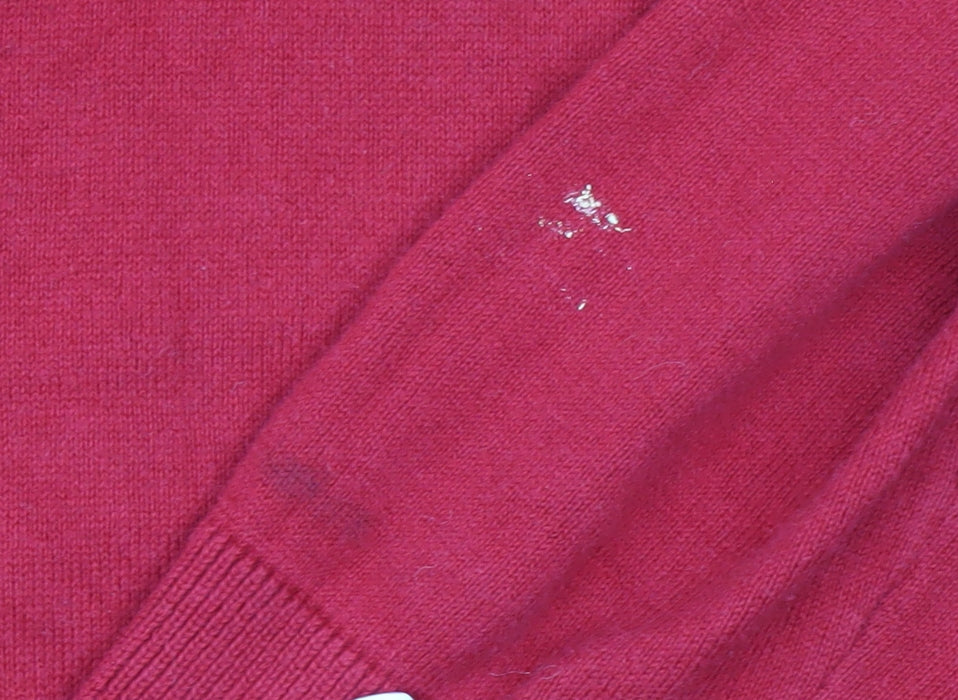 Cotton Traders Men's Red V-Neck Pullover Jumper Size M