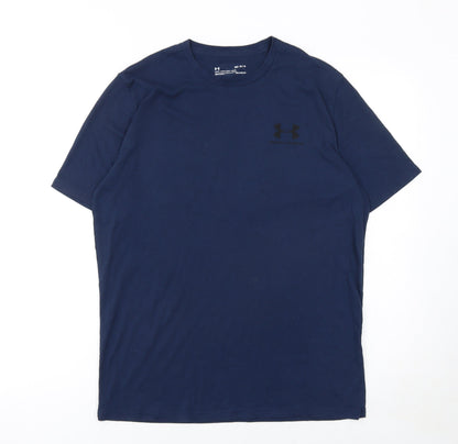 Mens UK Size M Under armour Blue Gym & Training Running & Jogging Football T-Shi