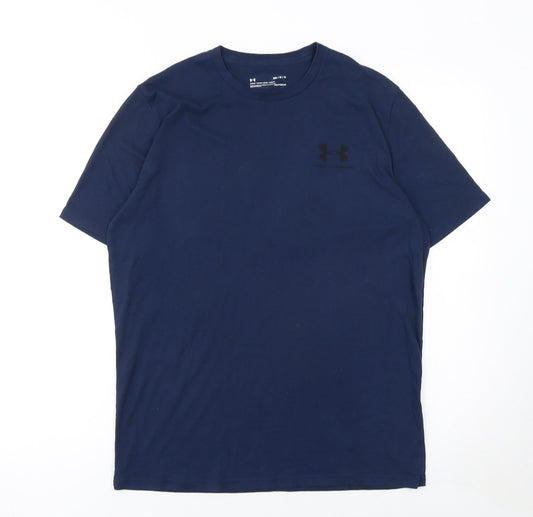 Mens UK Size M Under armour Blue Gym & Training Running & Jogging Football T-Shi