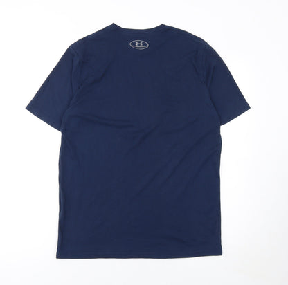 Mens UK Size M Under armour Blue Gym & Training Running & Jogging Football T-Shi