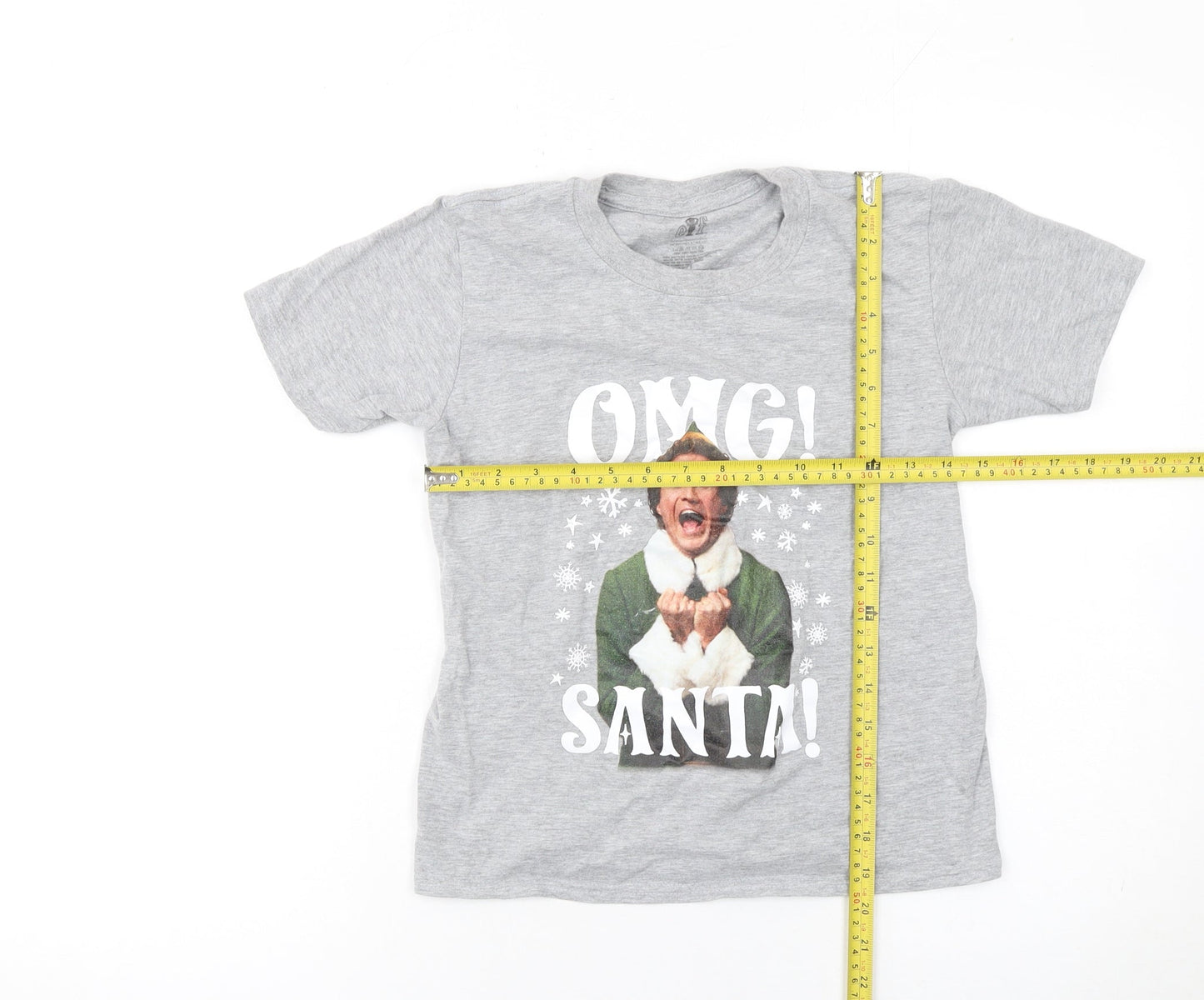 Boys UK Size 9-10 Years ELF Grey Basic Pullover T-Shirt