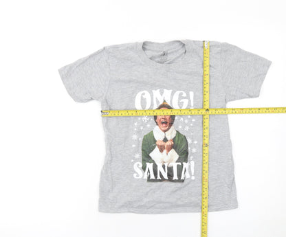Boys UK Size 9-10 Years ELF Grey Basic Pullover T-Shirt