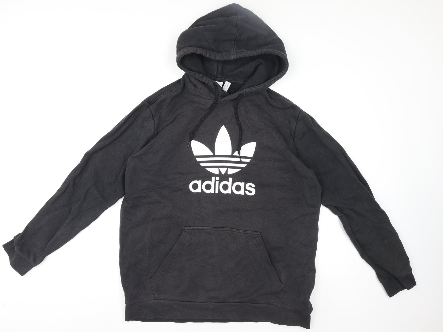 Mens UK Size L adidas Black Pullover Hoodie