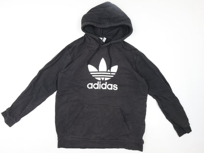 Mens UK Size L adidas Black Pullover Hoodie