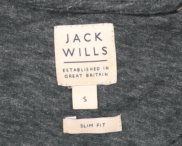 Jack Wills Womens Grey Slim Fit Crew Neck T-Shirt S