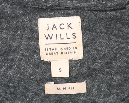 Jack Wills Womens Grey Slim Fit Crew Neck T-Shirt S